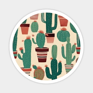 Boho Chic Minimalist Southwestern Succulent Plant Cactus Magnet